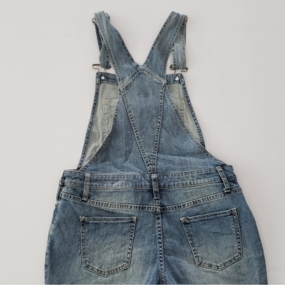 Mossimo Supply Co Distressed Denim Jeans Overall Cutoff Shorts - Picture 2 of 4